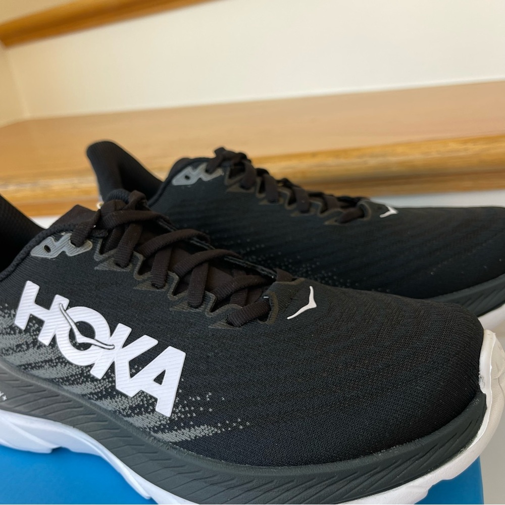 NWT Hoka Mach 5 Running Shoes in Black / White / Castlerock , Hoka One One - Picture 11 of 13
